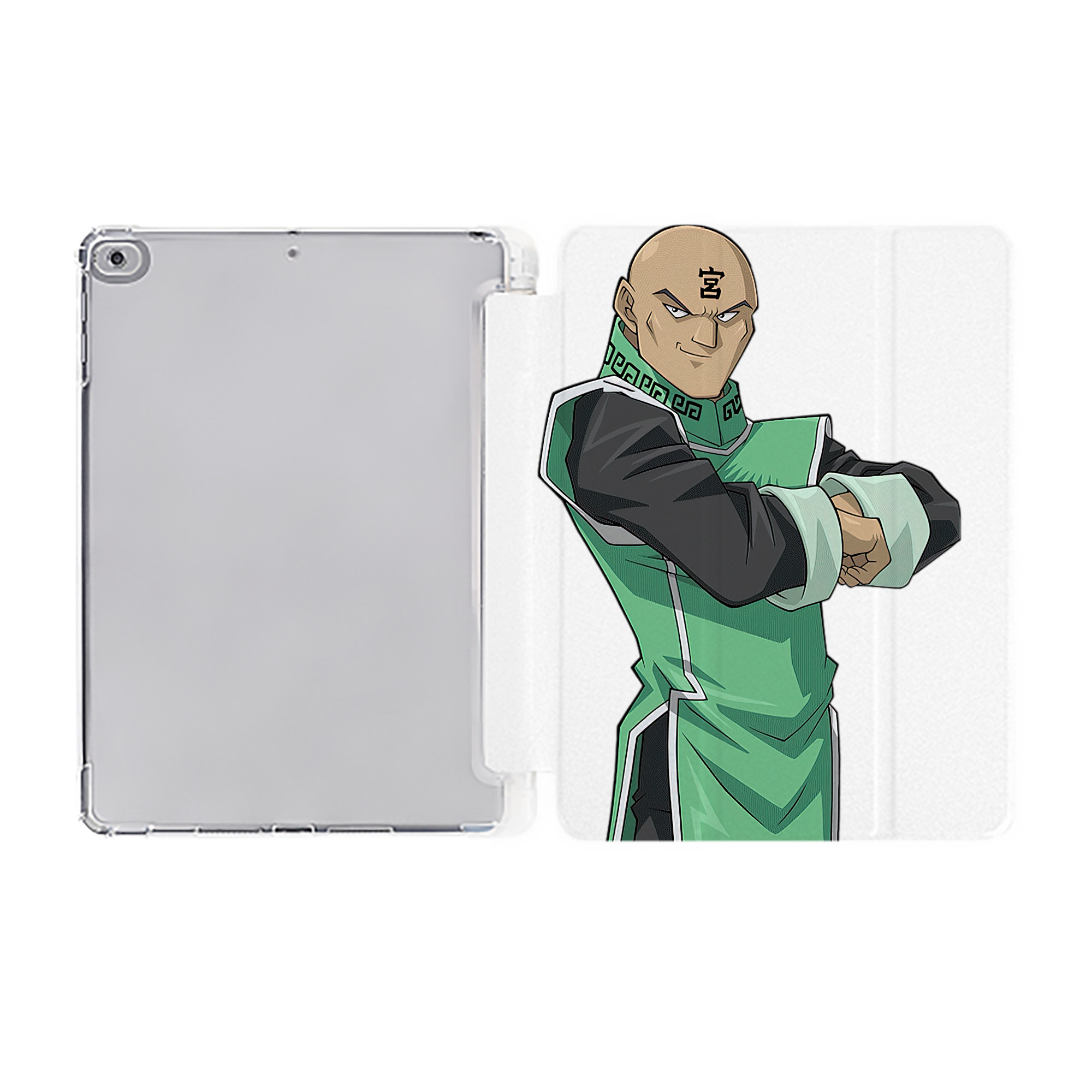 （画像用） 遊☆戯☆王 Yu-Gi-Oh! IPad ケース ペン収納付き 三つ折りスタンド PUレザー×シリコン 対応機種9.5/10.5/10.9インチ